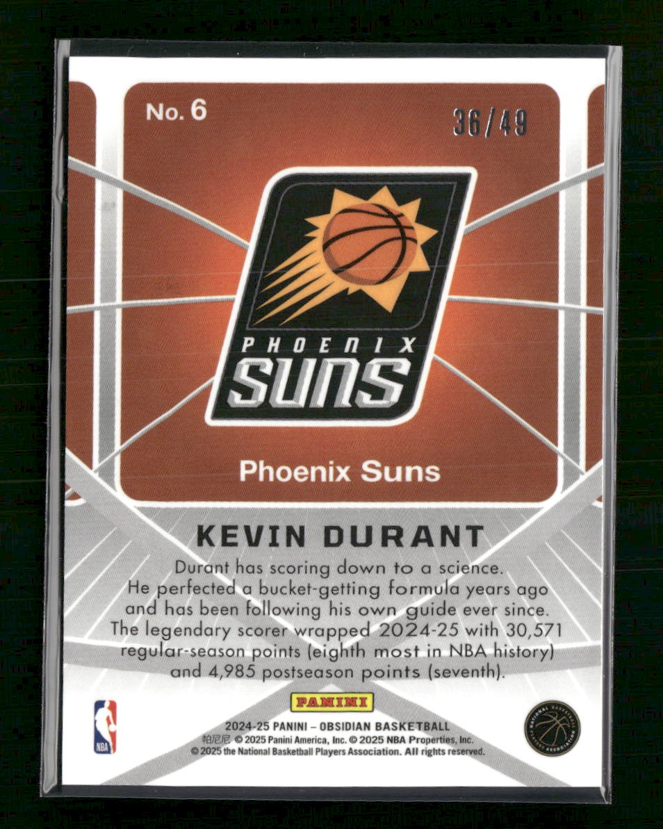 2024-25 PO Atomic Initials Electric Etch Pink Flood Kevin Durant #/49 #6