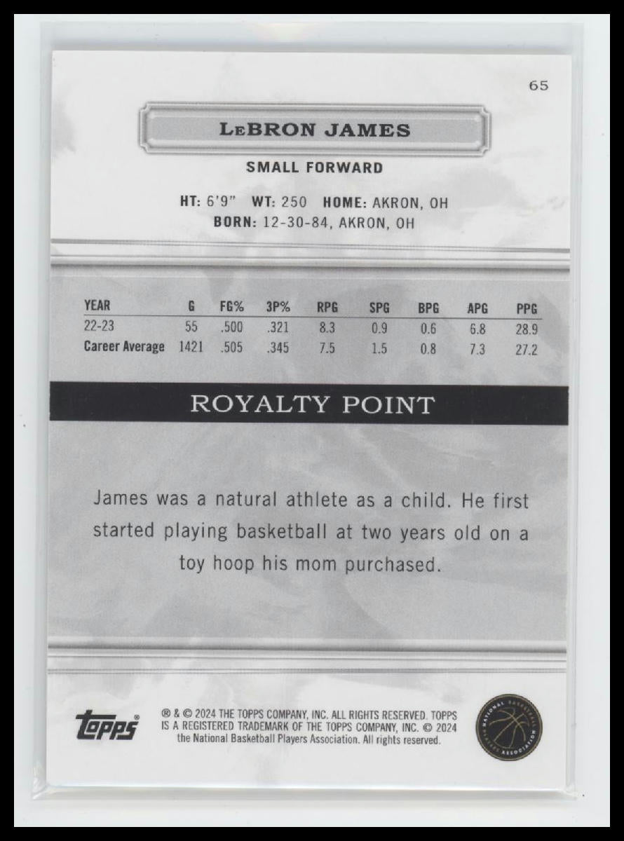 2023-24 Topps Royalty LeBron James #/99 #65