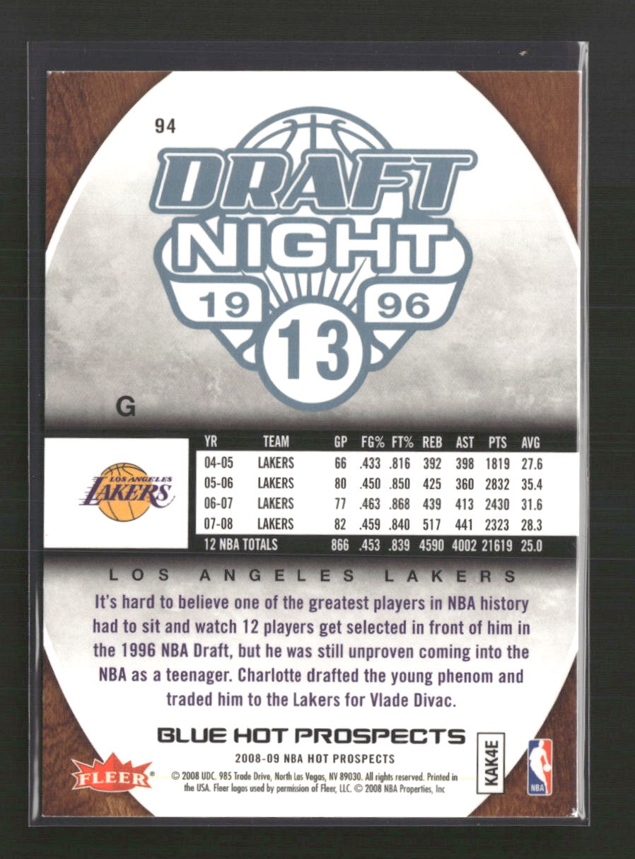 2008-09 Fleer Hot Prospects Blue Kobe Bryant #94