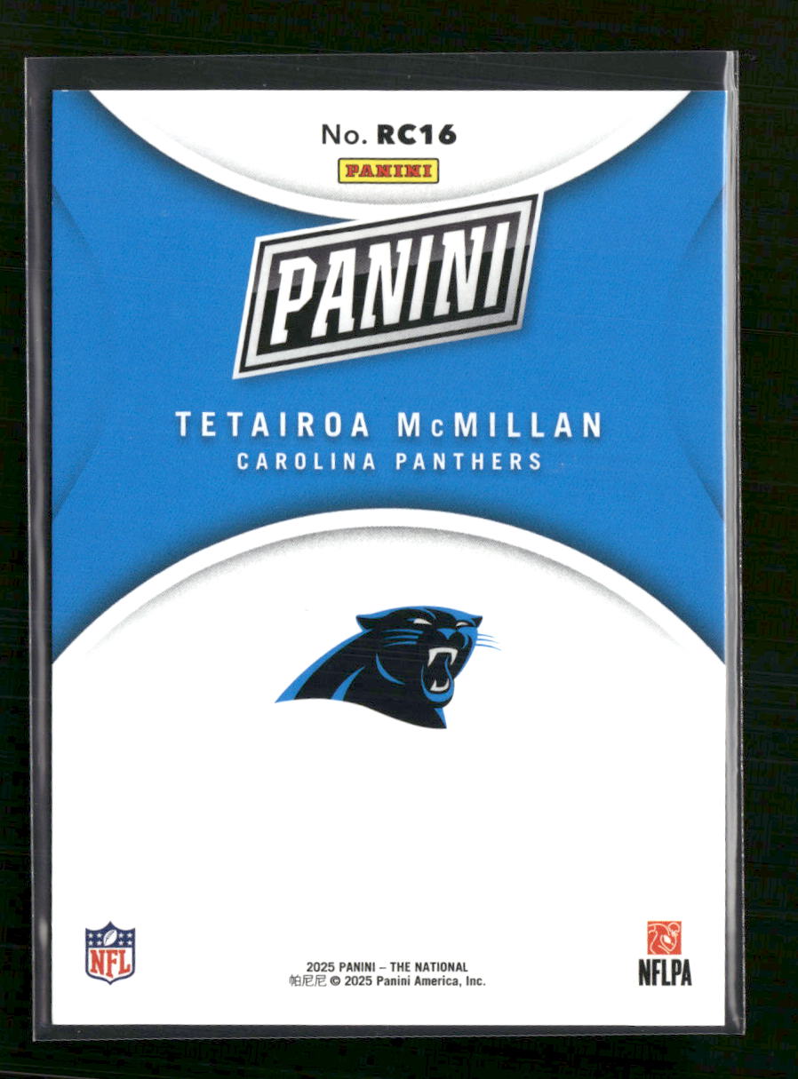 2025 Panini National Convention Rookie Cards Blue Tetairoa McMillan #/50 #RC16