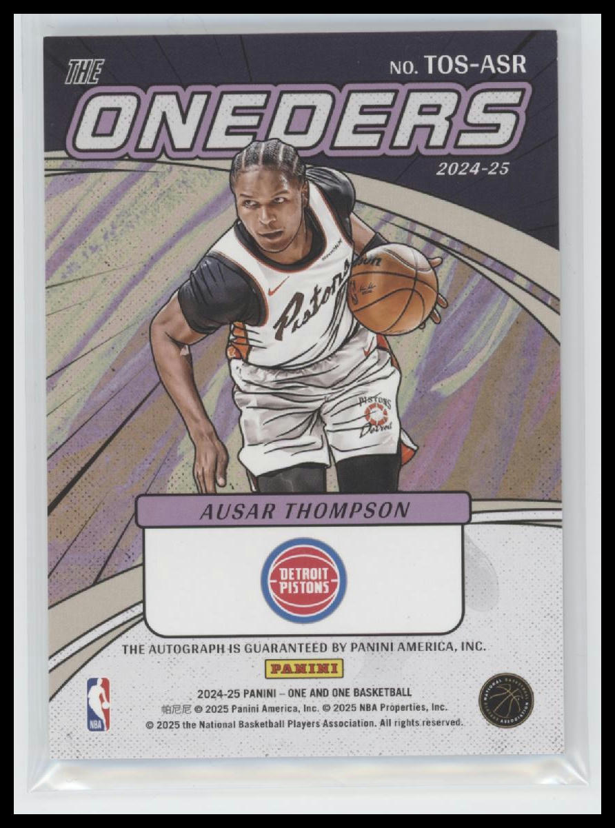 2024-25 Panini The Oneders Signatures Ausar Thompson #/99 #TOS-ASR