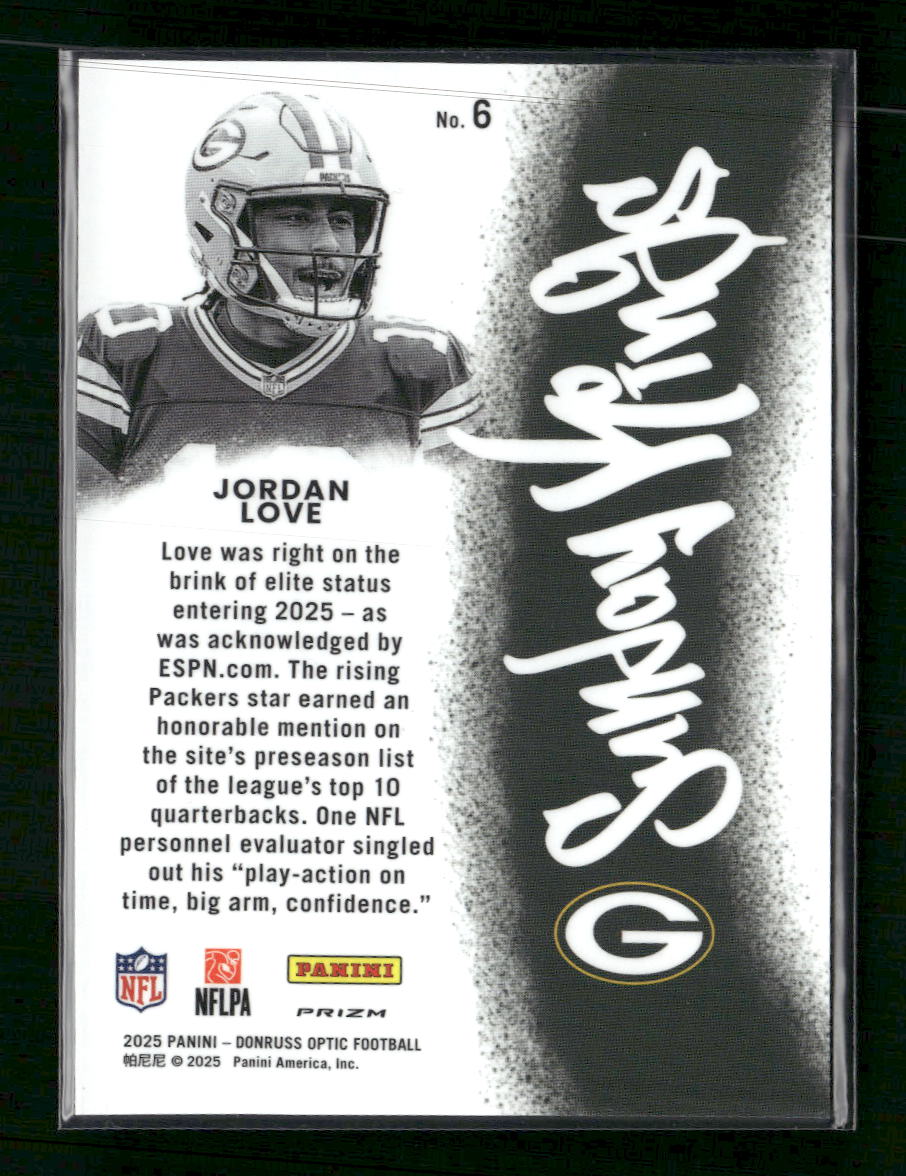 2025 Donruss Optic Sunday Kings Jordan Love #6