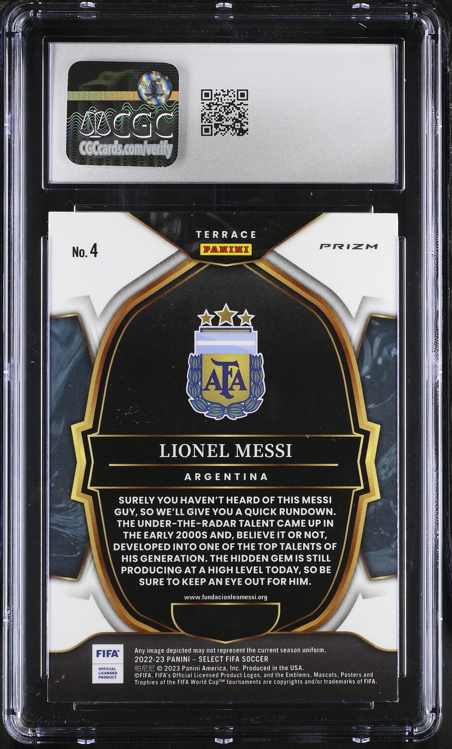 2022-23 Select FIFA Lionel Messi 10 CGC #4