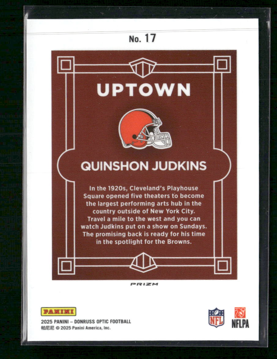 2025 Donruss Optic Uptown Quinshon Judkins #17