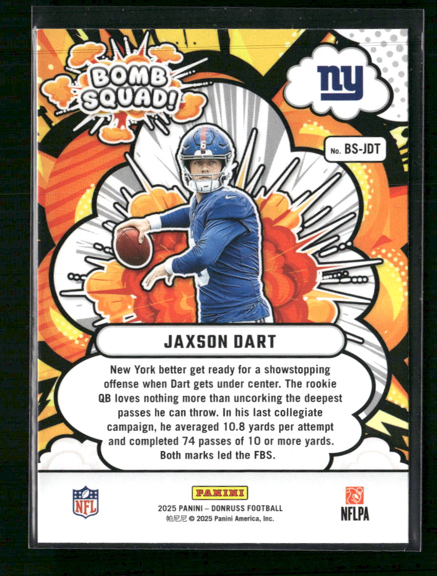 2025 Donruss Bomb Squad Jaxson Dart #BS-JDT