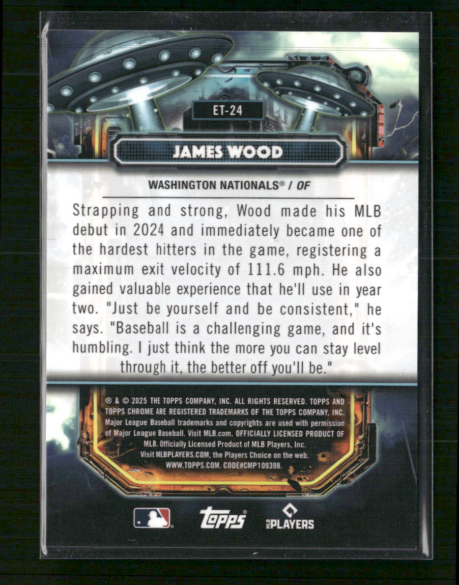 2025 Topps Extraterrestrial Talent Green Space Dust James Wood #/75 #ET-24