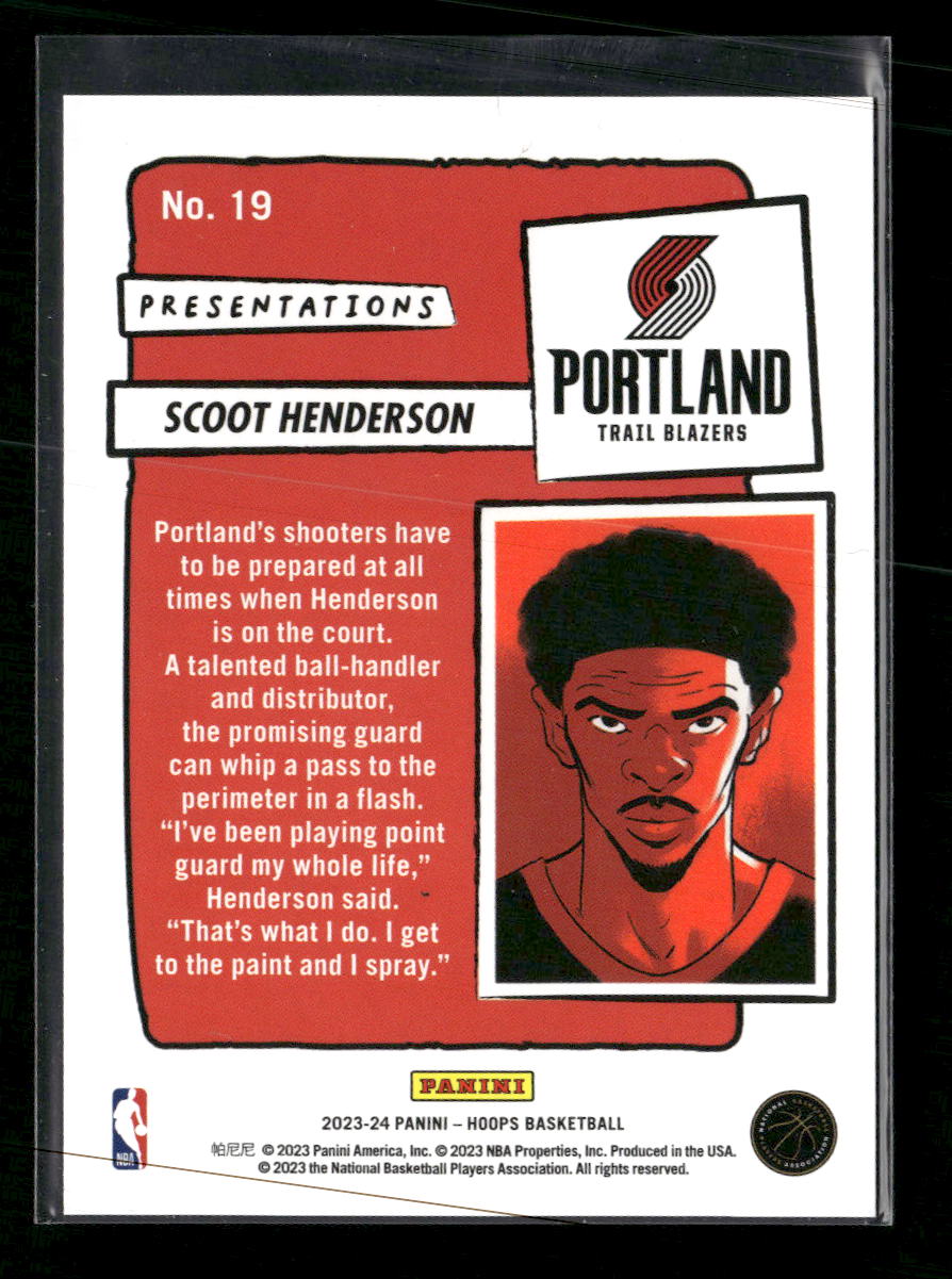 2023-24 Hoops Presentations Scoot Henderson #19
