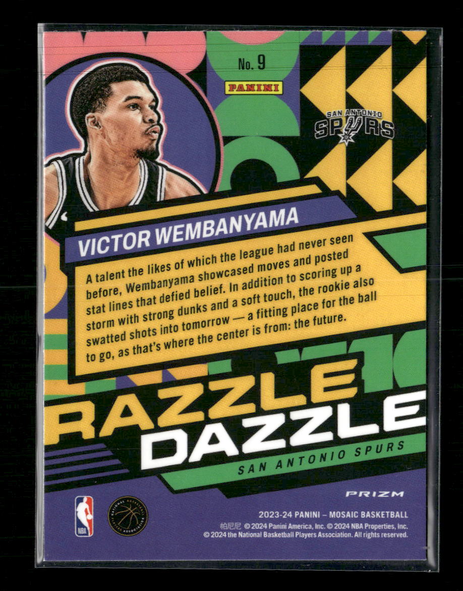 2023-24 Panini Mosaic Razzle Dazzle Victor Wembanyama #9