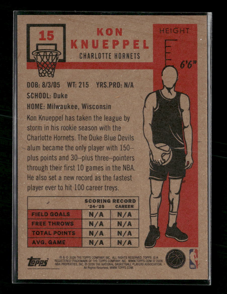 2025-26 Topps Living Kon Knueppel #15