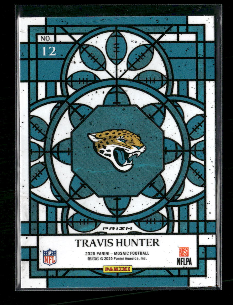 2025 Panini Mosaic Stained Glass Travis Hunter #12