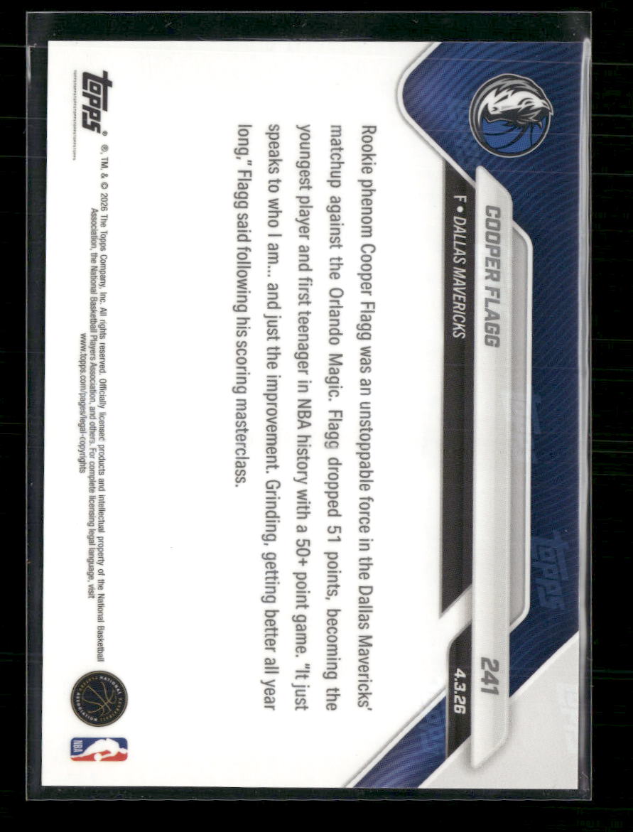 2025-26 Topps Now Cooper Flagg #241