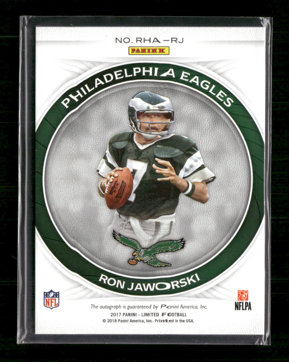 2017 Panini Limited Ring of Honor Autographs Ron Jaworski #/25 Auto #RHA-RJ