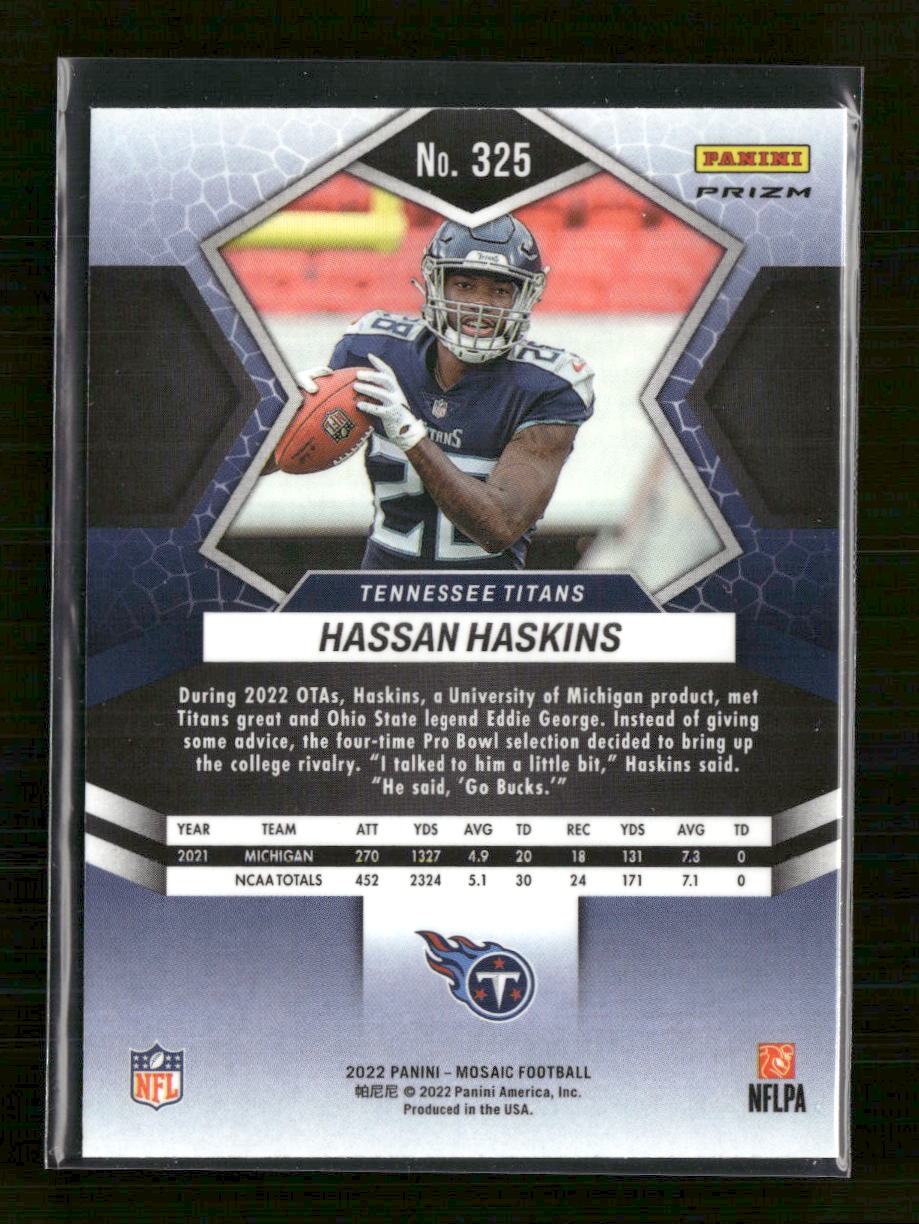 2022 Panini Mosaic Mosaic Genesis Hassan Haskins Rookie #325