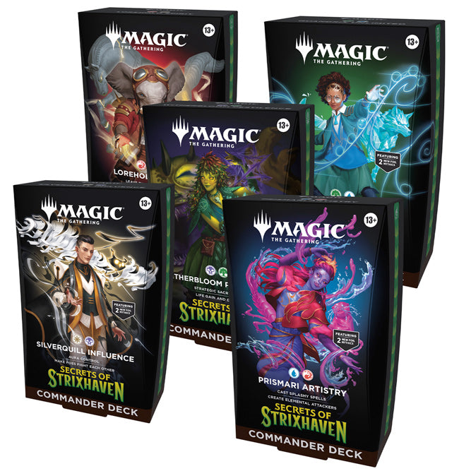 MTG: Secrets of Strixhaven Commander Deck Display (5 Decks)