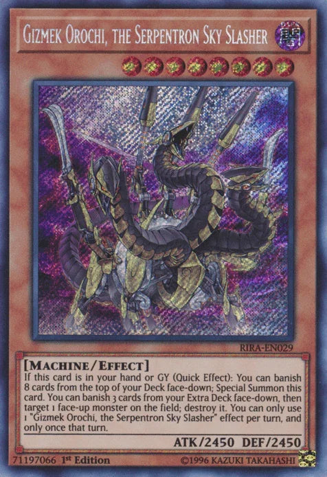 Gizmek Orochi, the Serpentron Sky Slasher [RIRA-EN029] Secret Rare
