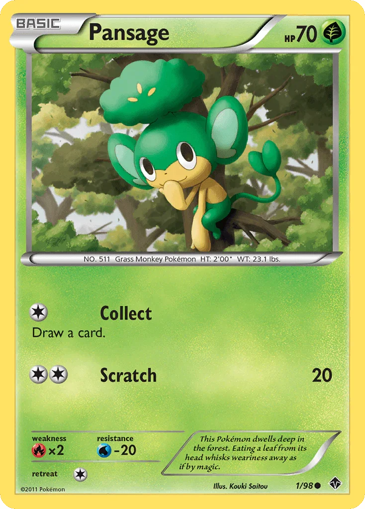 Pansage (1/98) [Black & White: Emerging Powers]