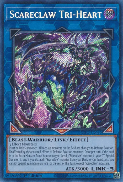 Scareclaw Tri-Heart [DIFO-EN049] Secret Rare