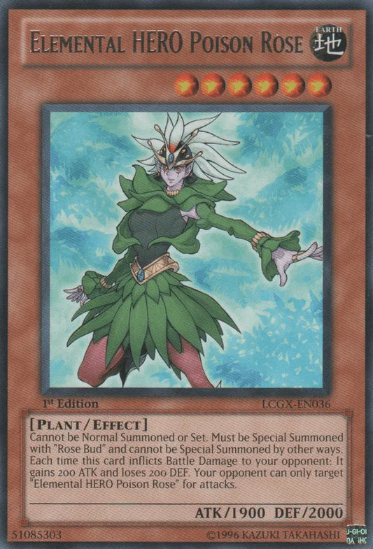 Elemental HERO Poison Rose [LCGX-EN036] Rare