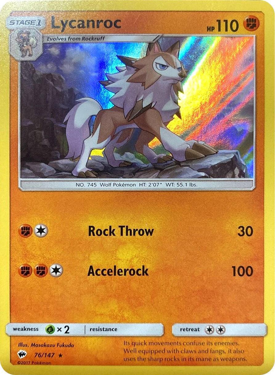 Lycanroc (76/147) (Water Web Holo) [Sun & Moon: Burning Shadows]