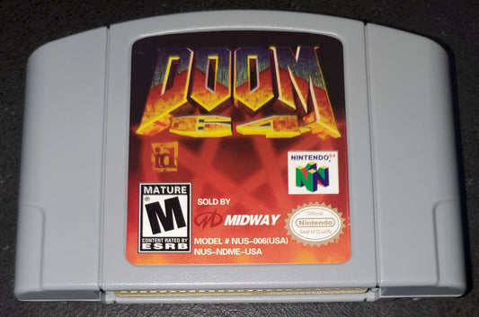Doom 64 Nintendo 64 N64 Video Game Cartridge 1997