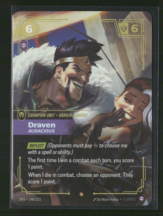 Draven, Audacious #148/221 Holofoil Epic - Riftbound Spiritforged