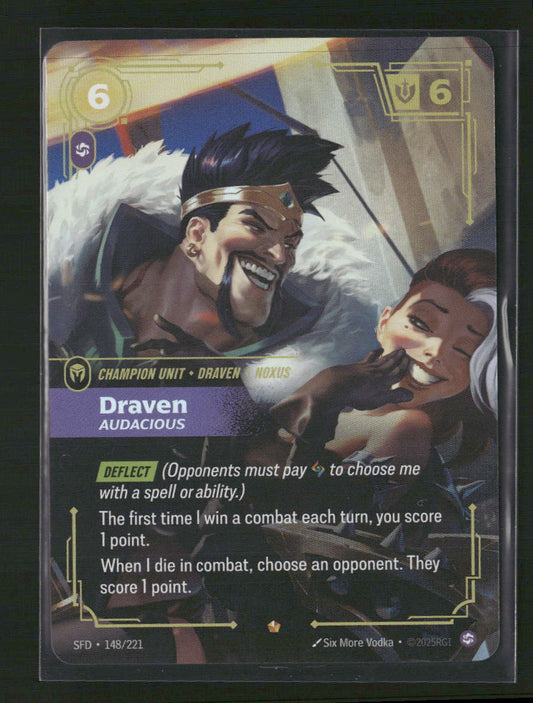 Draven, Audacious #148/221 Holofoil Epic - Riftbound Spiritforged