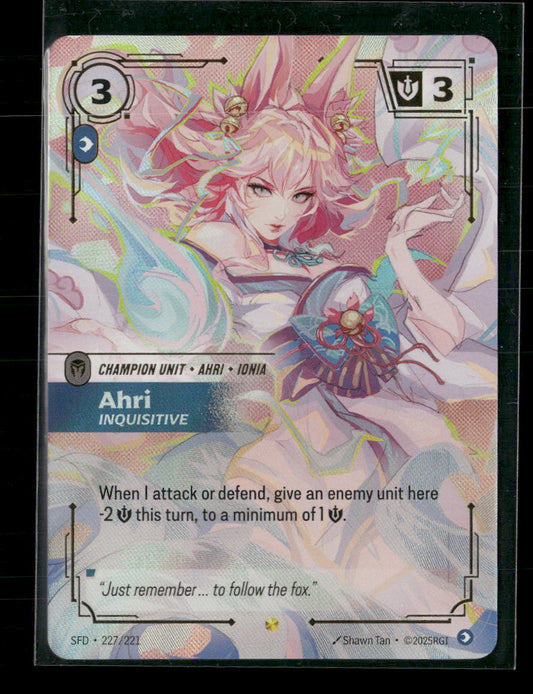 Ahri Inquisitive Overnumbered #227/221 - Riftbound