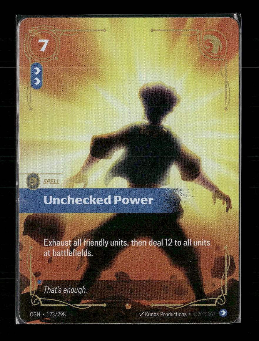 Unchecked Power #123/298 Rare - Riftbound Origins