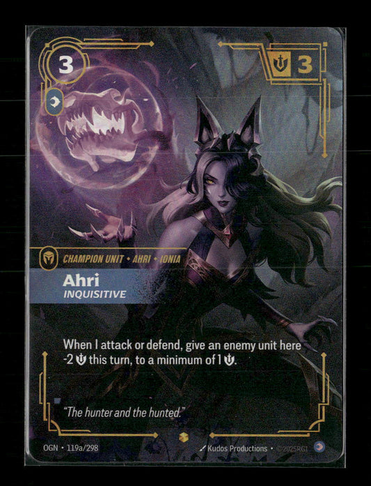 Ahri - Inquisitive #119a/298 Rare - Riftbound Origins