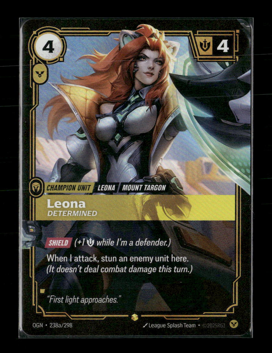 Leona (Determined) #238a/298 Legendary - Riftbound Origins
