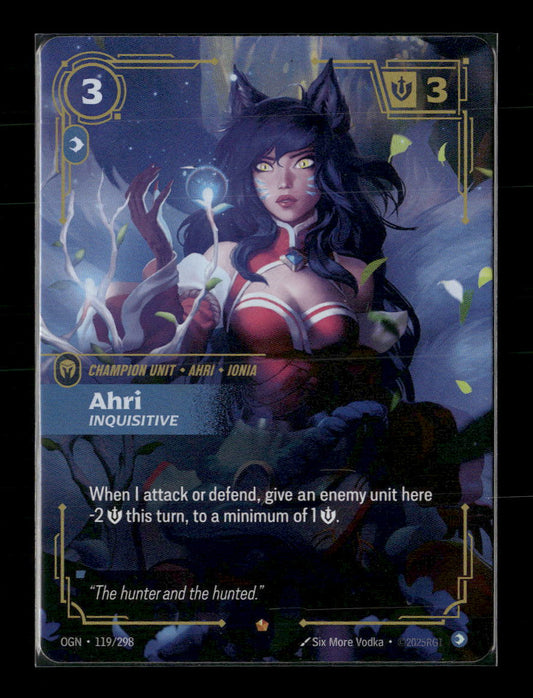 Ahri - Inquisitive #119/298 Rare - Riftbound Origins