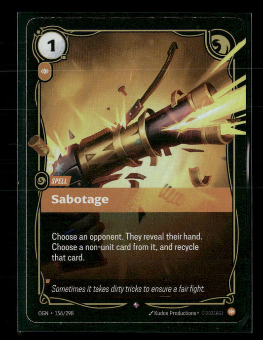 Sabotage #156/298 - Riftbound Origins
