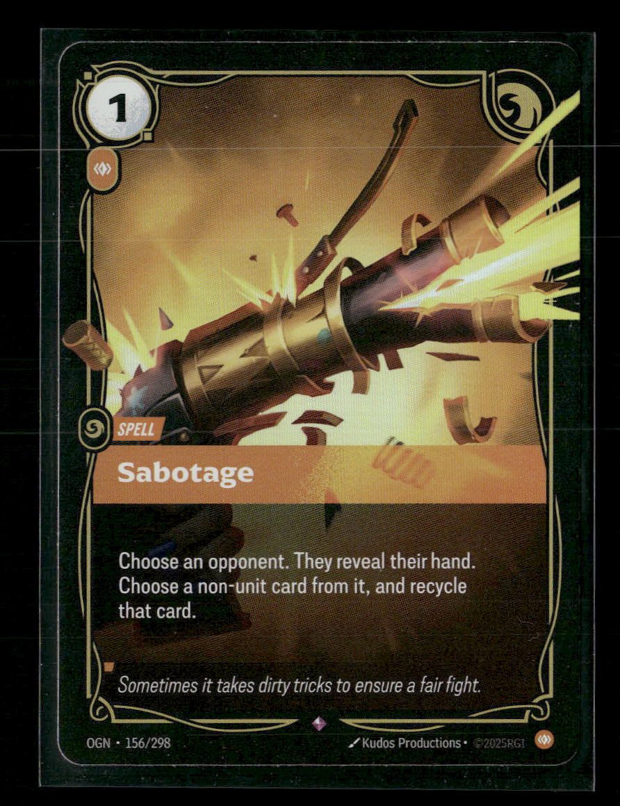 Sabotage #156/298 - Riftbound Origins