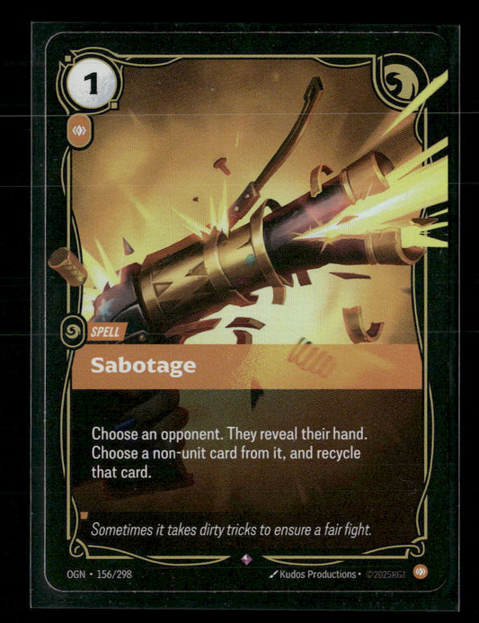 Sabotage #156/298 - Riftbound Origins
