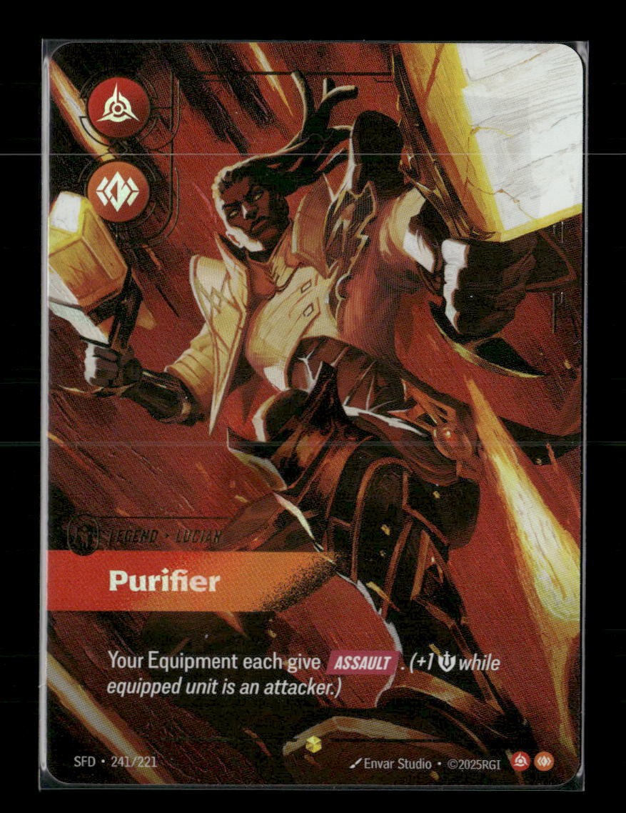 Lucian - Purifier (Overnumbered) #241/221 Showcase - Riftbound Spiritforged