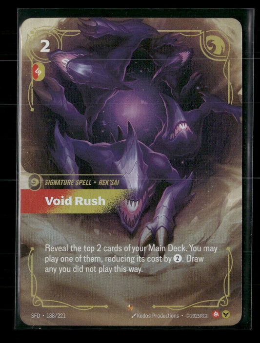 Void Rush #188/221 Rare - Riftbound Spiritforged