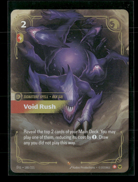 Void Rush #188/221 Rare - Riftbound Spiritforged