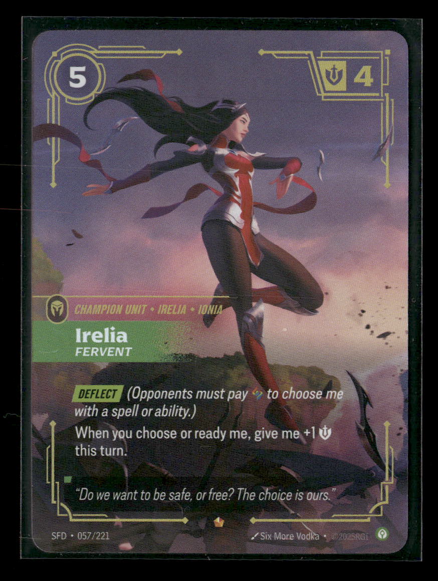 Irelia, Fervent #057/221 Holofoil Epic - Riftbound Spiritforged
