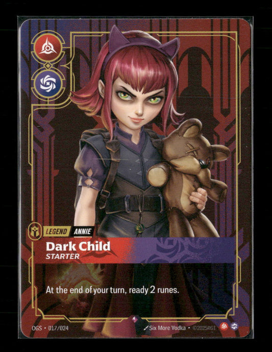 Annie - Dark Child (Starter) #017/024 Rare - Riftbound Origins: Proving Grounds
