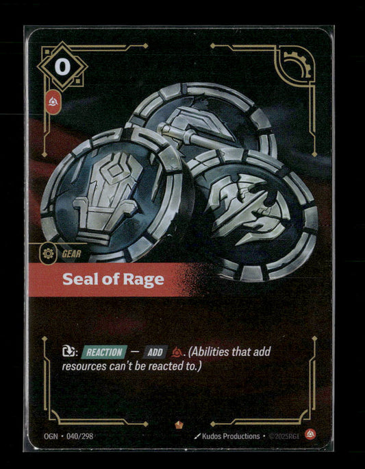 Seal of Rage #040/298 Holofoil Epic - Riftbound Origins