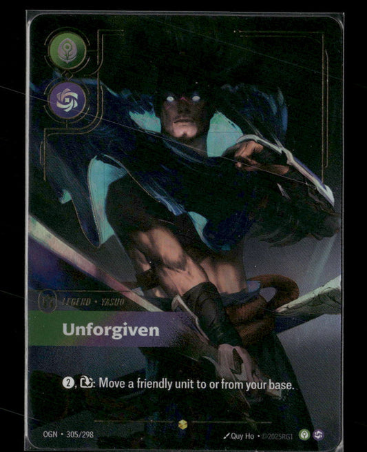 Yasuo - Unforgiven (Overnumbered) #305/298 Holofoil Showcase - Riftbound Origins