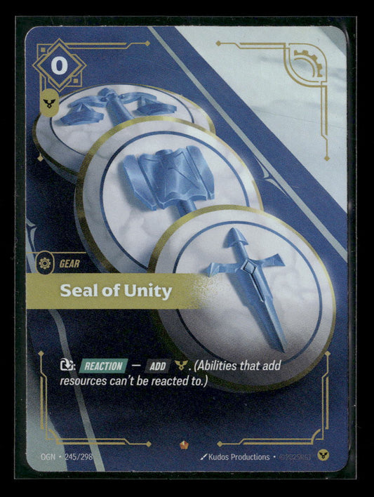 Seal of Unity #245/298 Holofoil Epic - Riftbound Origins