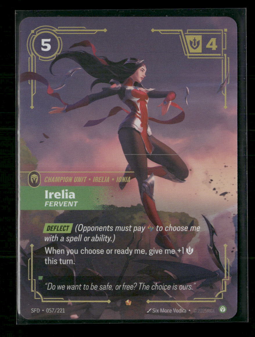 Irelia, Fervent #057/221 Holofoil Epic - Riftbound Spiritforged