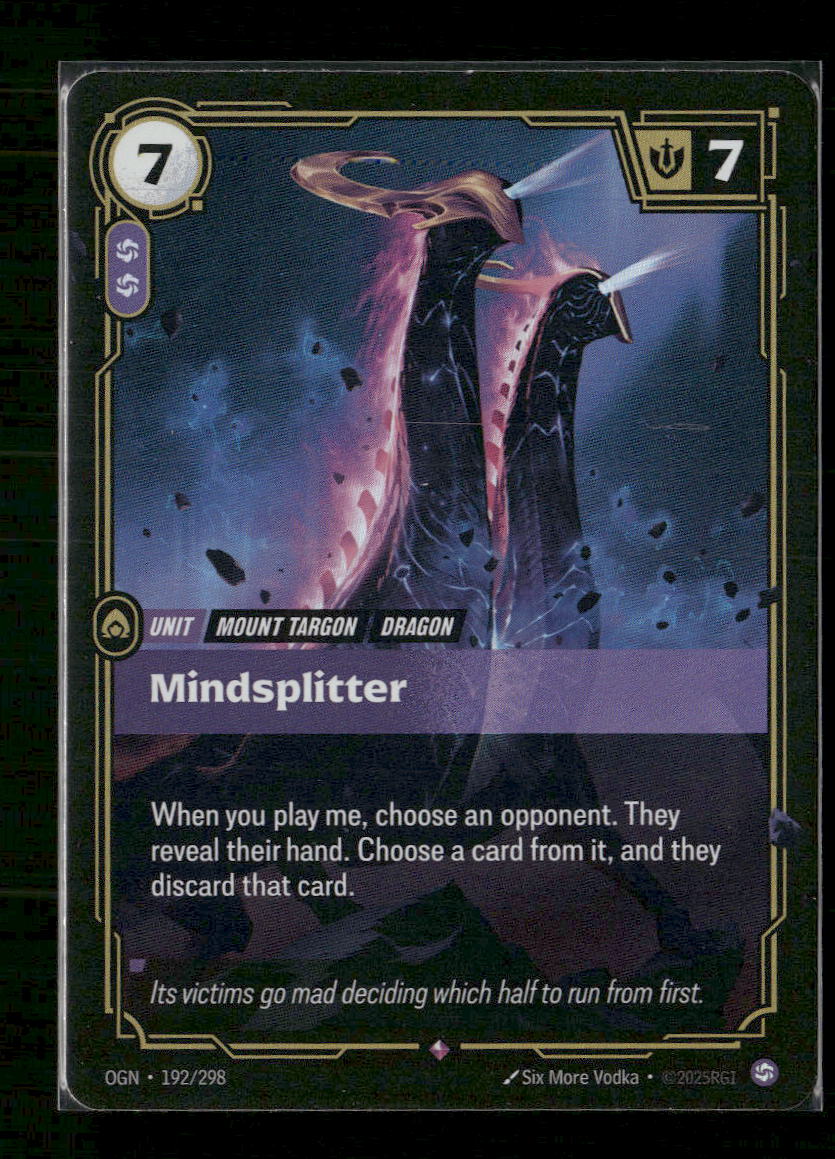 Mindsplitter #192/298 Rare - Riftbound Origins