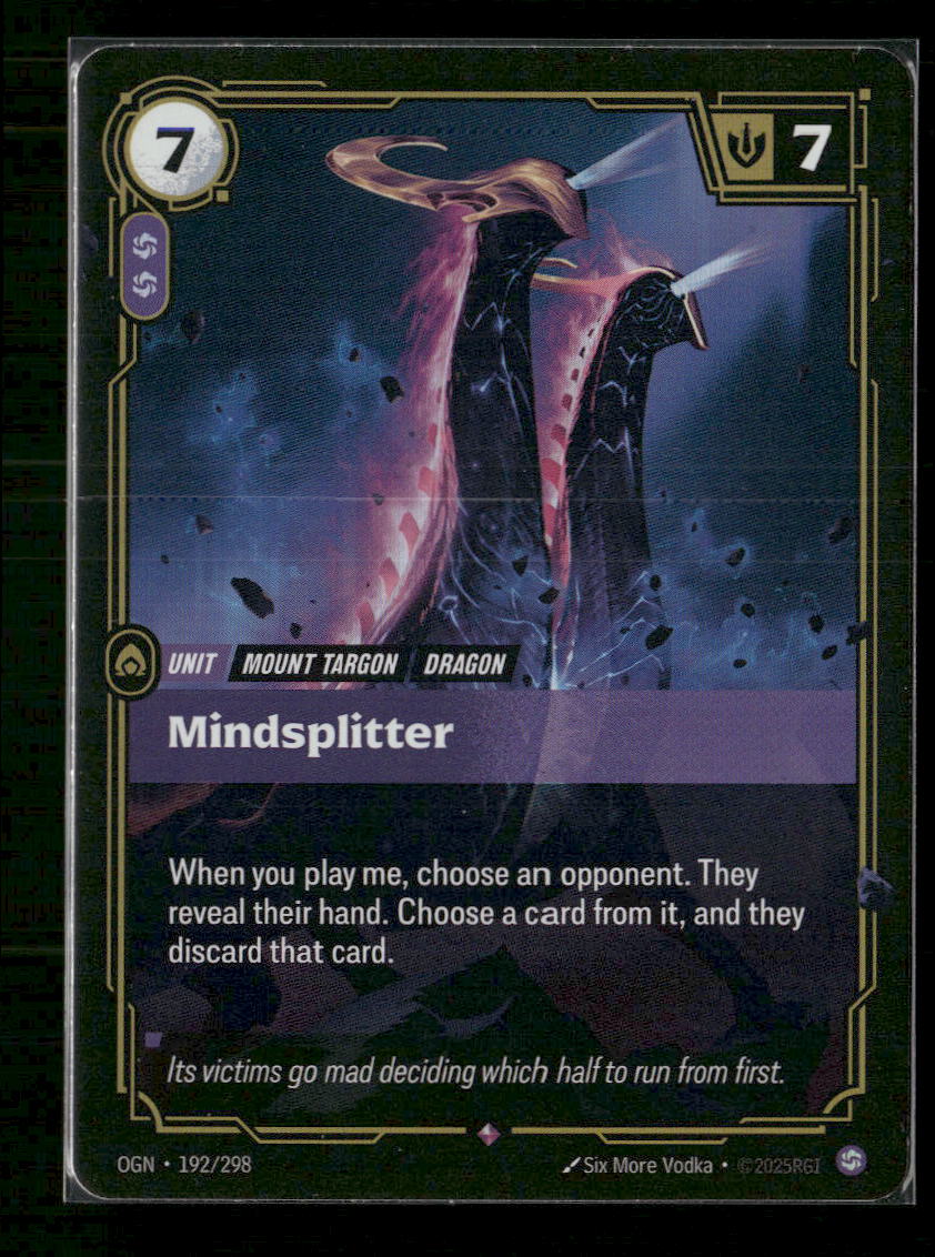 Mindsplitter #192/298 Holofoil Rare - Riftbound Origins