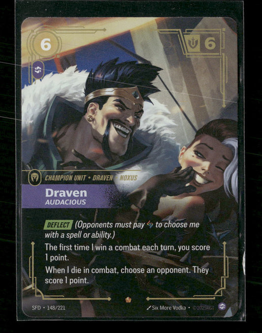 Draven, Audacious #148/221 Holofoil Epic - Riftbound Spiritforged