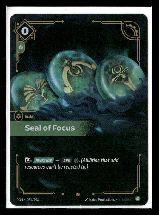 Seal of Focus #081/298 Holofoil Epic - Riftbound Origins