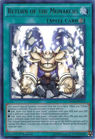 Return of the Monarchs [MP14-EN173] Ultra Rare