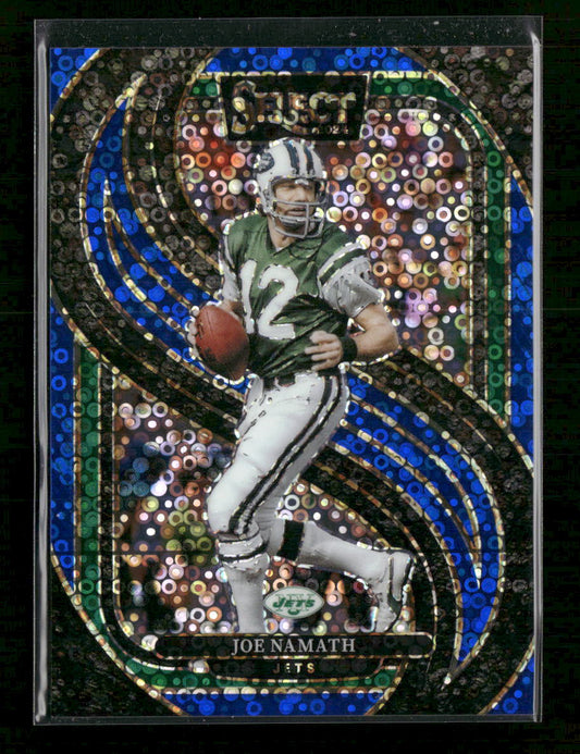 2024 Panini Select Blue Disco Prizm Joe Namath #/25 #170