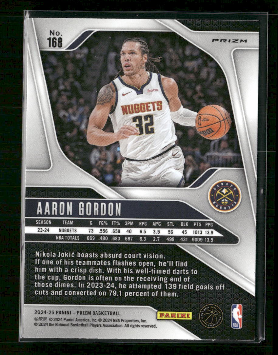 2024-25 Panini Prizm Prizms Glitter Aaron Gordon #168